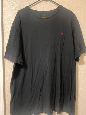 Polo by Ralph Lauren Black Short Sleeve Tee with Red Pony